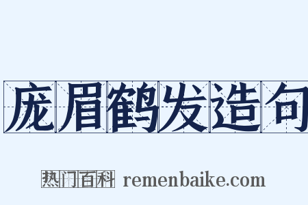 庞眉鹤发造句是什么意思的图片